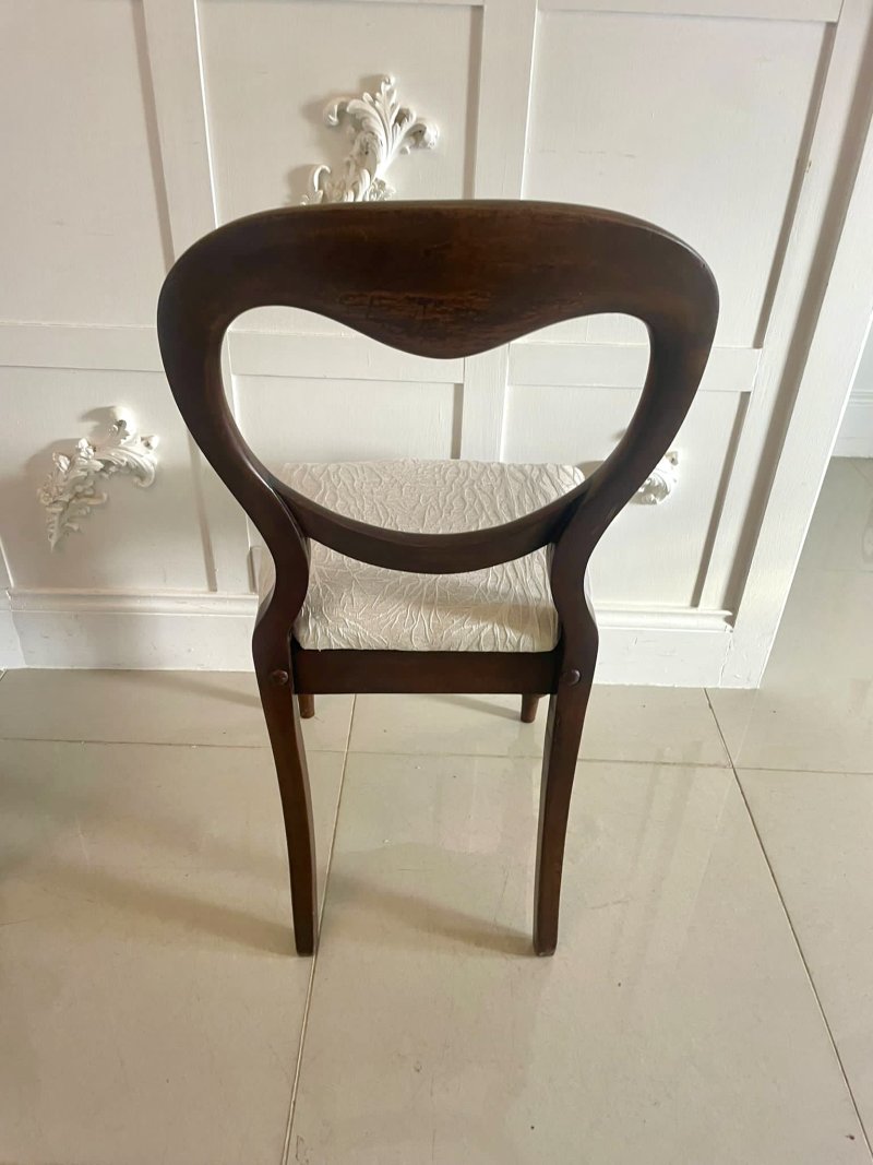 Pair of Antique Victorian Quality Mahogany Side Chairs - Image 3